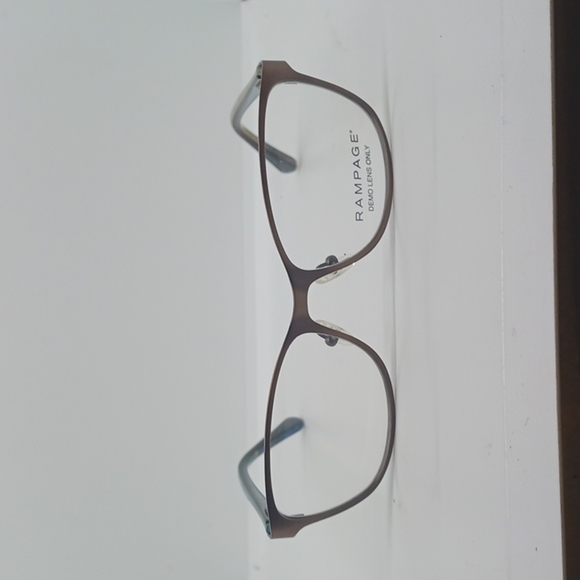NWT WOMEN'S RAMPAGE EYEGLASS FRAMES 0156 SHINY BROWN BLUE